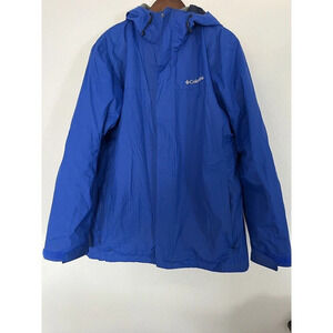 Columbia Men’s‎ Large L Blue Interchangeable Removeable Fleece Jacket Nylon Snow